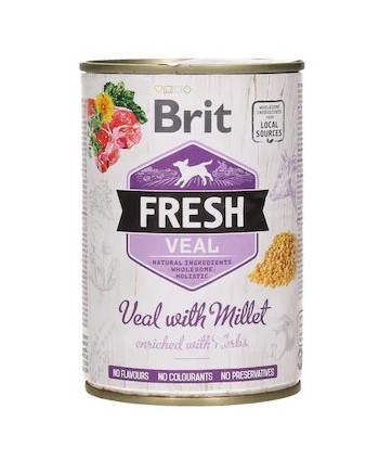 Conserva Brit Fresh Vitel cu Mei 400 g