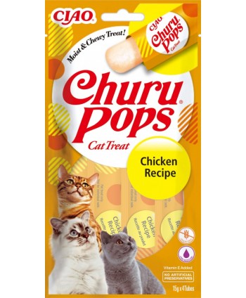 Recompense Pisici Churu Pops cu Pui 4x15 g