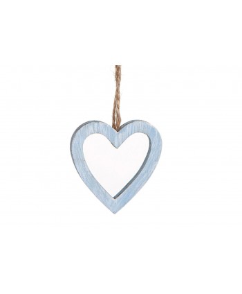 Ornament Inima din Lemn Bleu